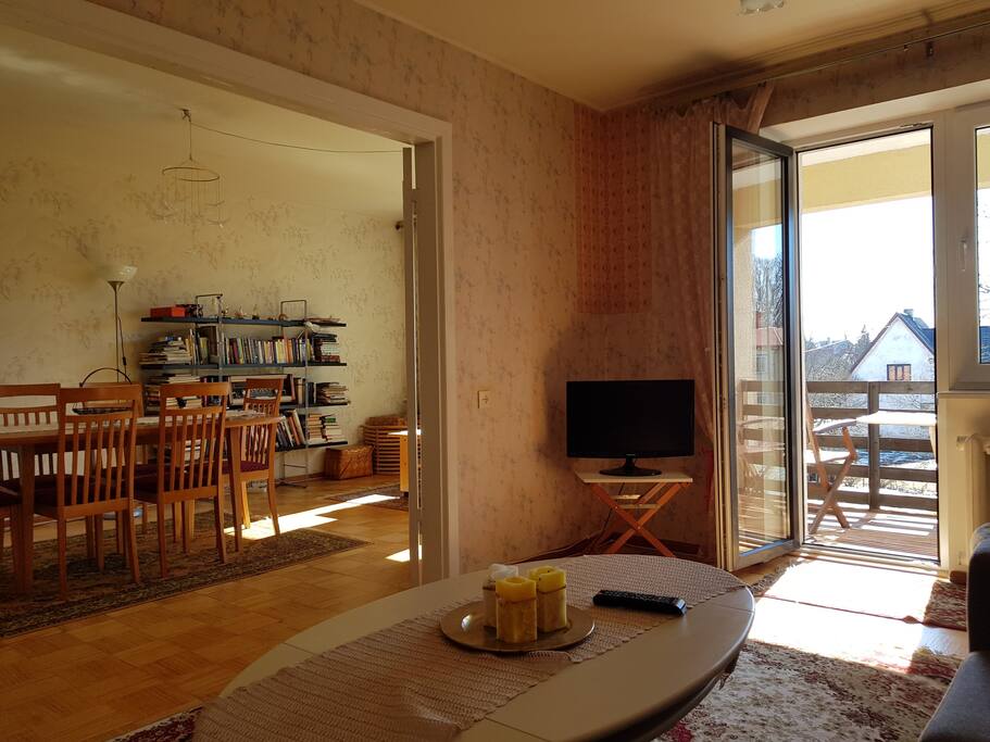 Living room that joins to the dining room. Access to the south side balcony with nice views.