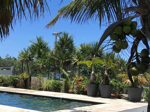 Bras-Panon: house with view and pool 1-4 pers.