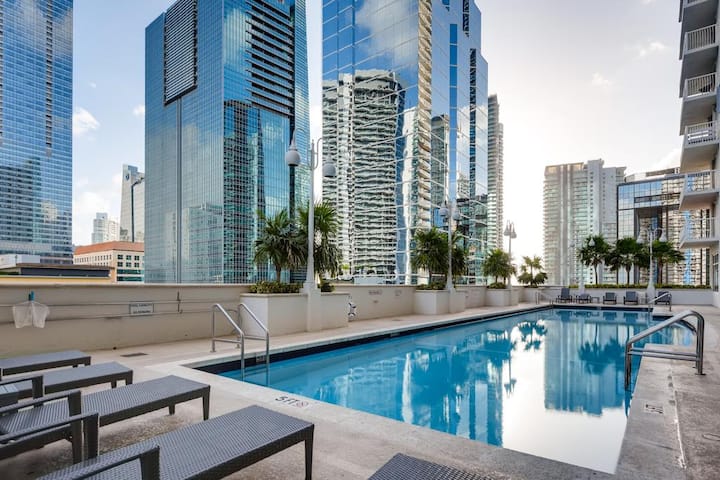 Brickell Studio  Free Parking  Watch Fifa Game - Miami