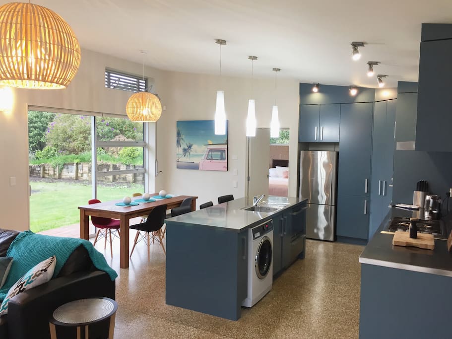 Kitchen with washing machine