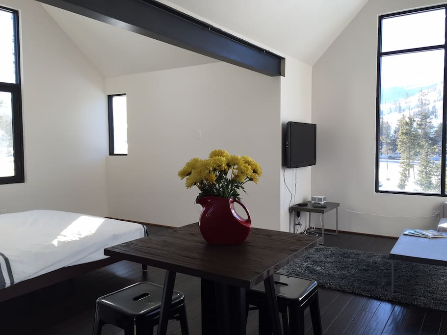 Surrounded by windows and light