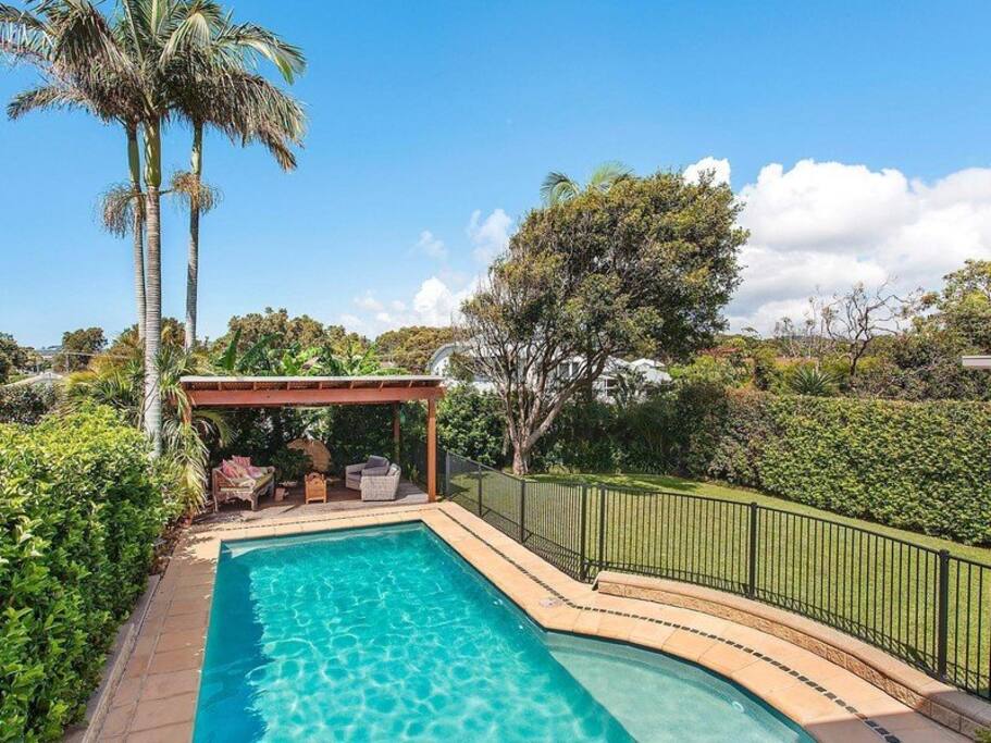 Beautiful swimming pool with gazebo