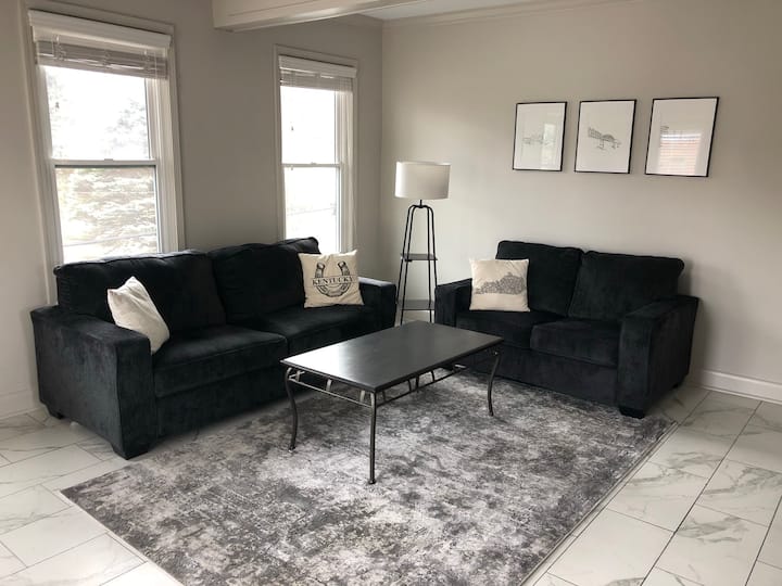 Living room with flat screen
