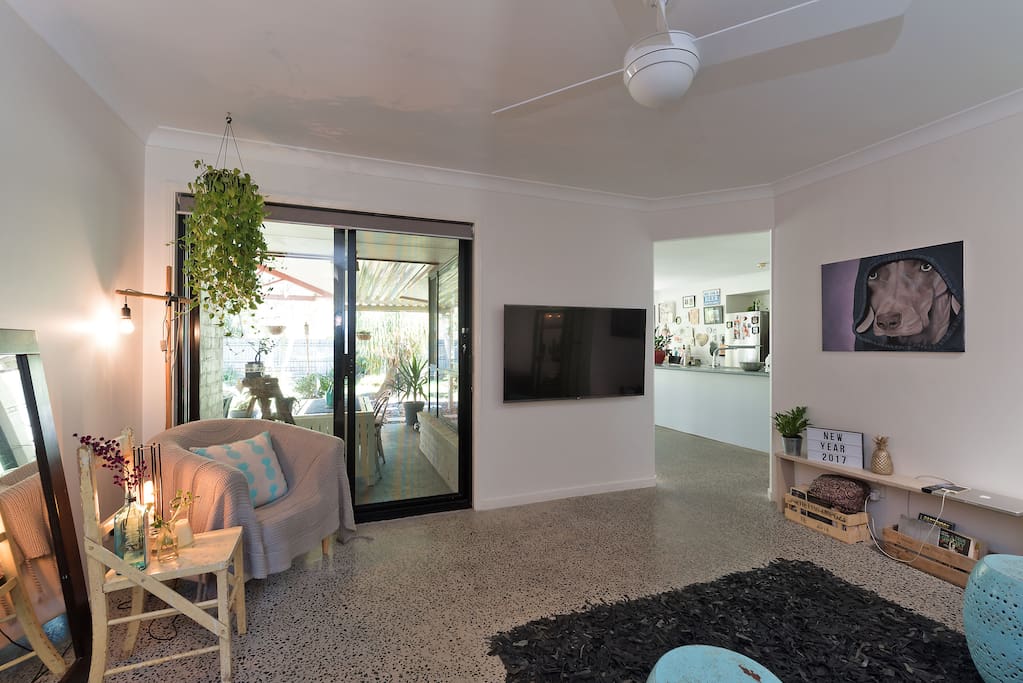 Lounge room to chill and watch a movie or two.