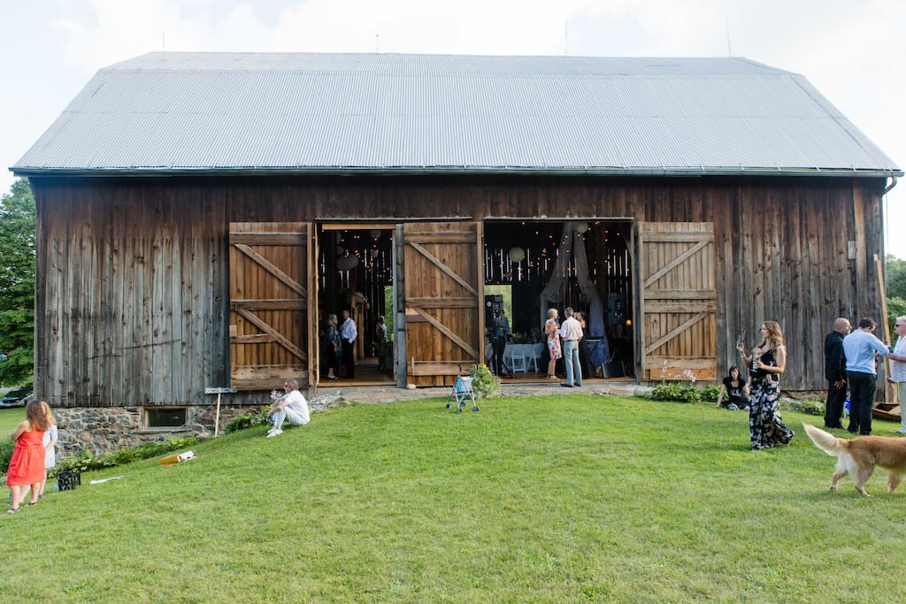 Barn exterior - garden party
