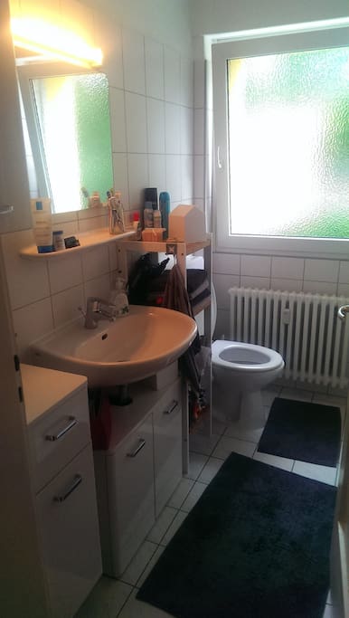 the bathroom