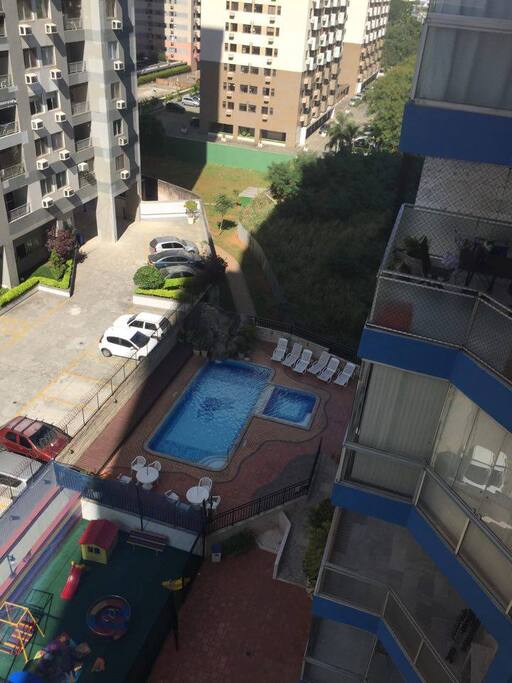 Vista da área de lazer da varanda