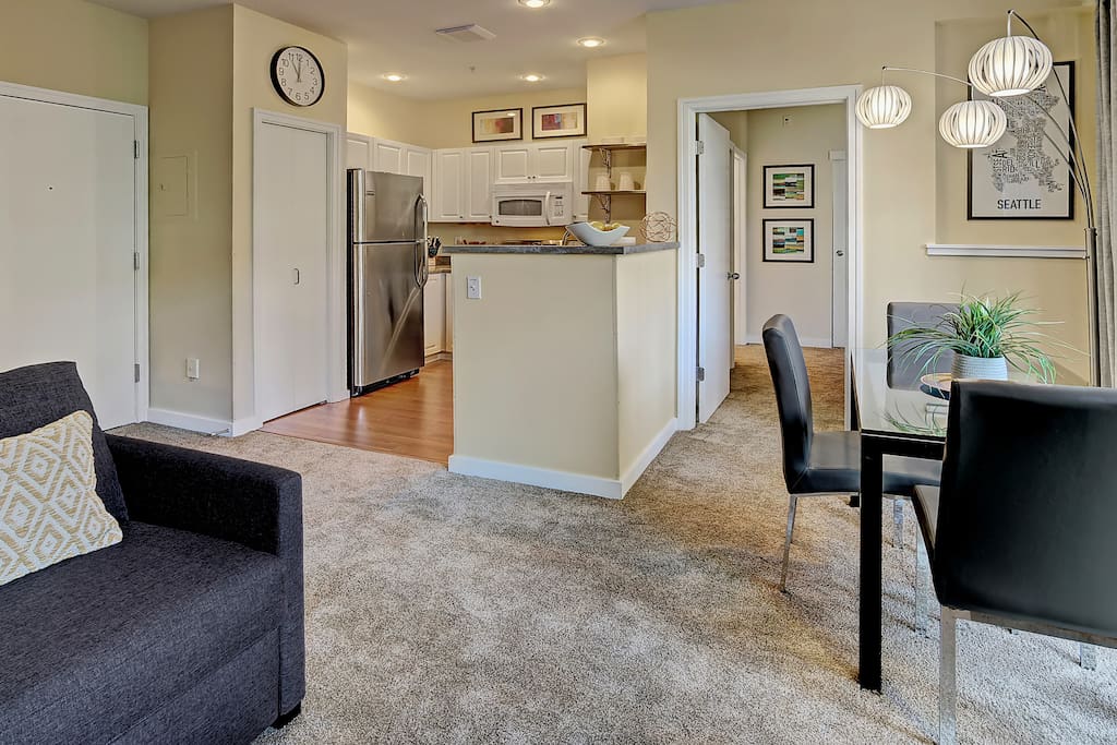 The open floor plan allows you to visit with ease.