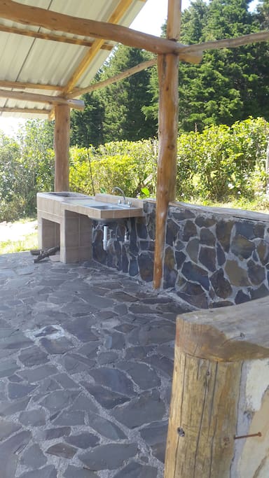 Rancho exterior para azar carne