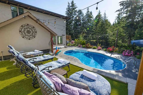 Successful Airbnb property: Spacious Adjoining Suites with Heated Pool in West Kelowna