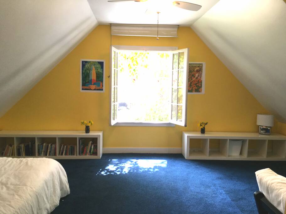 Plenty of light and a quiet place to read or work. Free wireless internet.