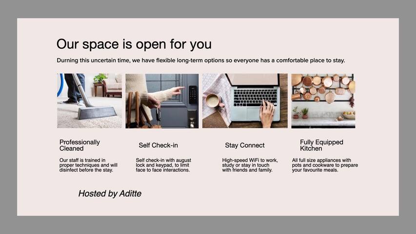 MTL Central Location | FREE Parking |Monthly Stays gallery image 2