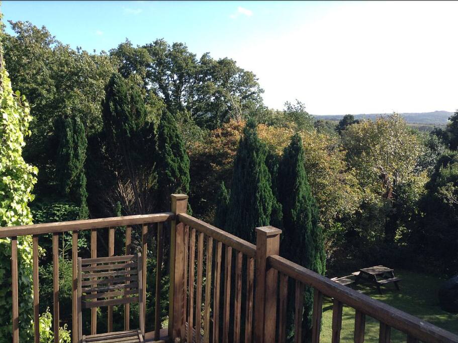 View from Bed 1 balcony to hills beyond.