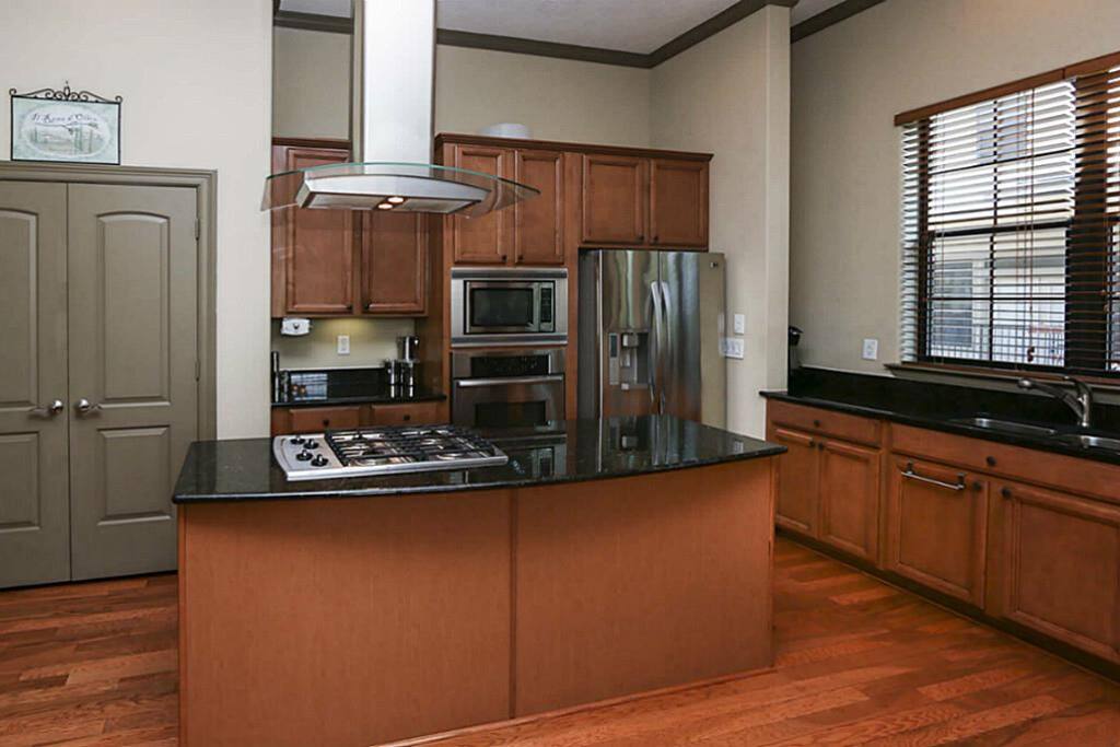 Kitchen with gas range
