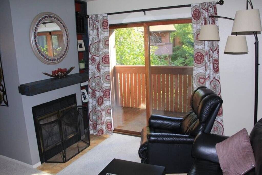 Deck and Fireplace