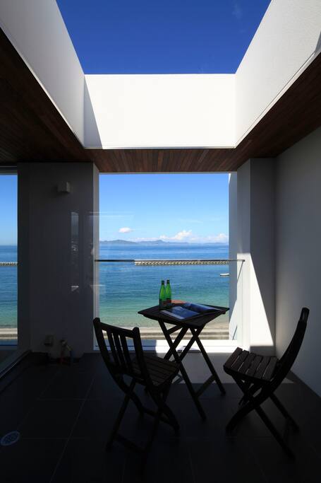 There is sea front of the house.