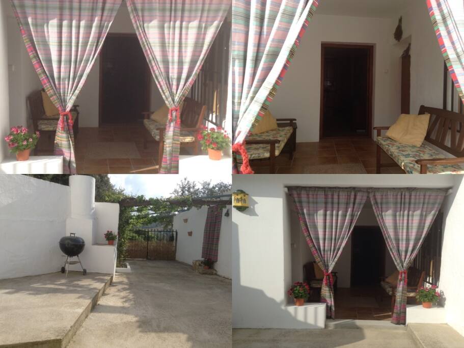 Courtyard and shaded porch