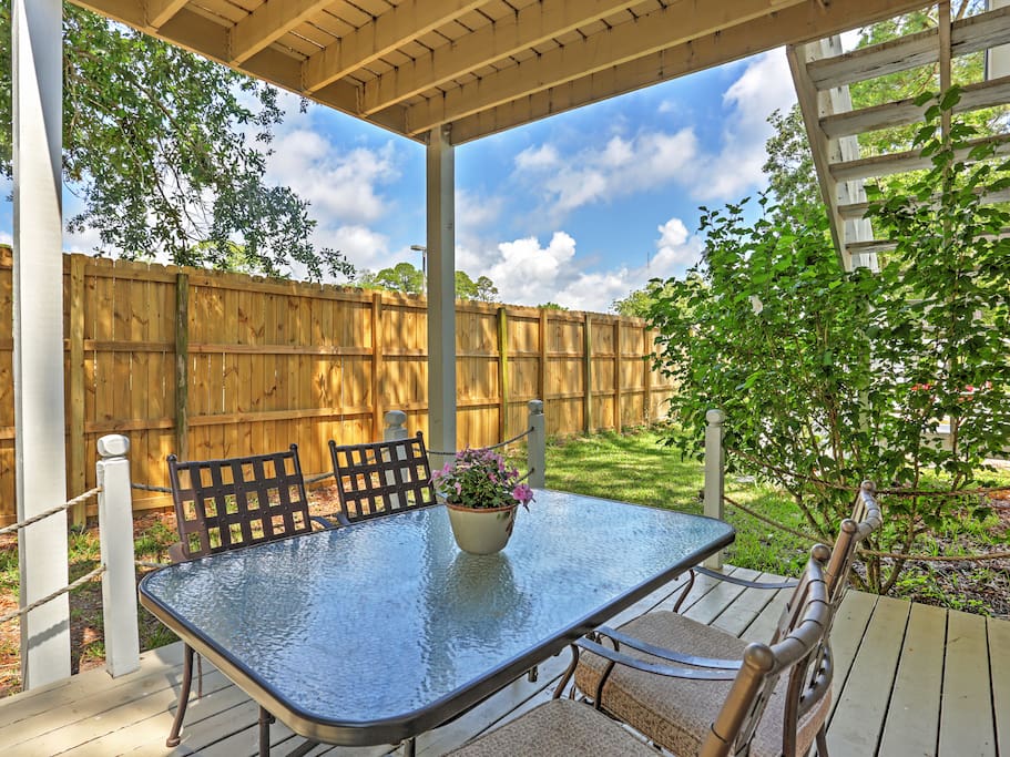 Sip your morning coffee as you breathe in the tranquil saltwater breeze from the private porch.