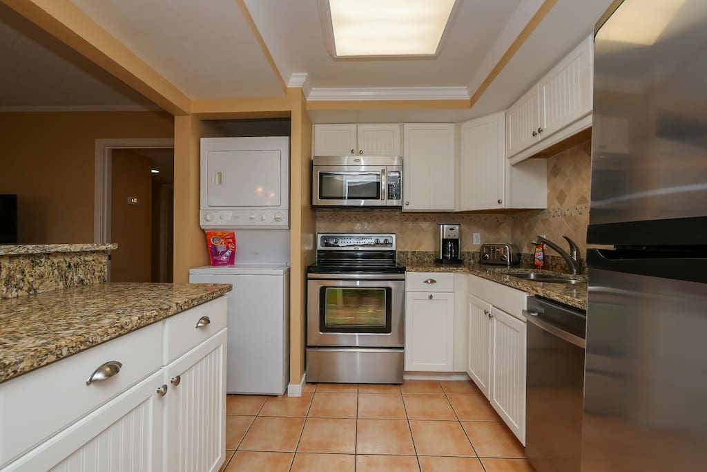 Fully renovated Kitchen with Granite countertops and Stainless steel appliances