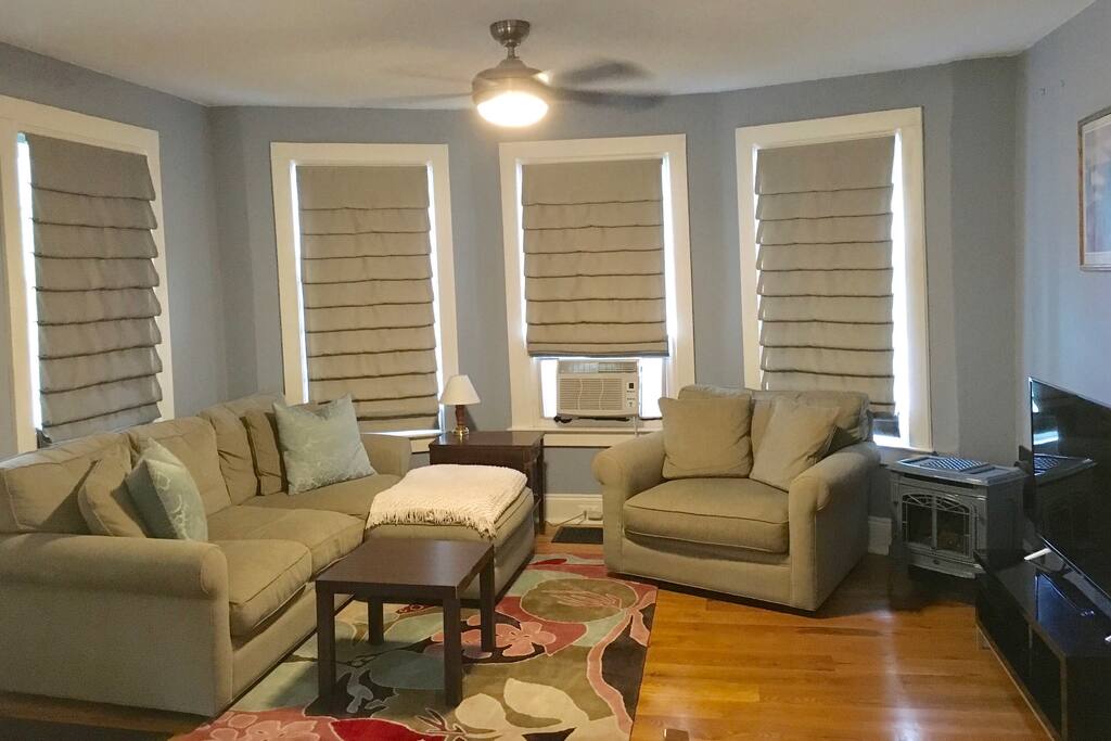 Comfy couch and chair to curl up in