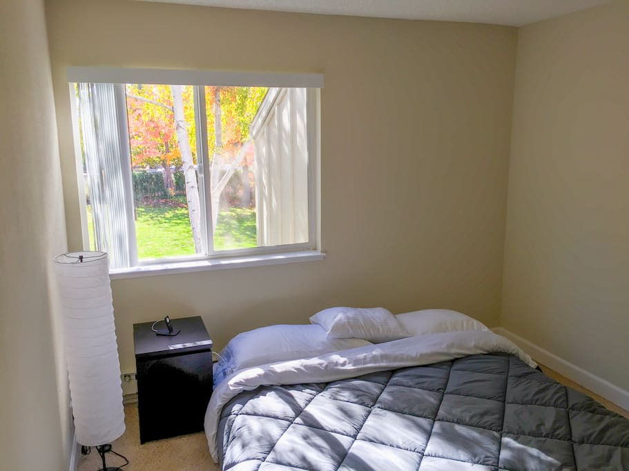 Bedroom in daylight - bright with spacious, comfortable Cal King bed! Hmm.... did someone say 'Good Night'?