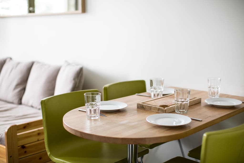 The dining area in Chamois Blanc 308