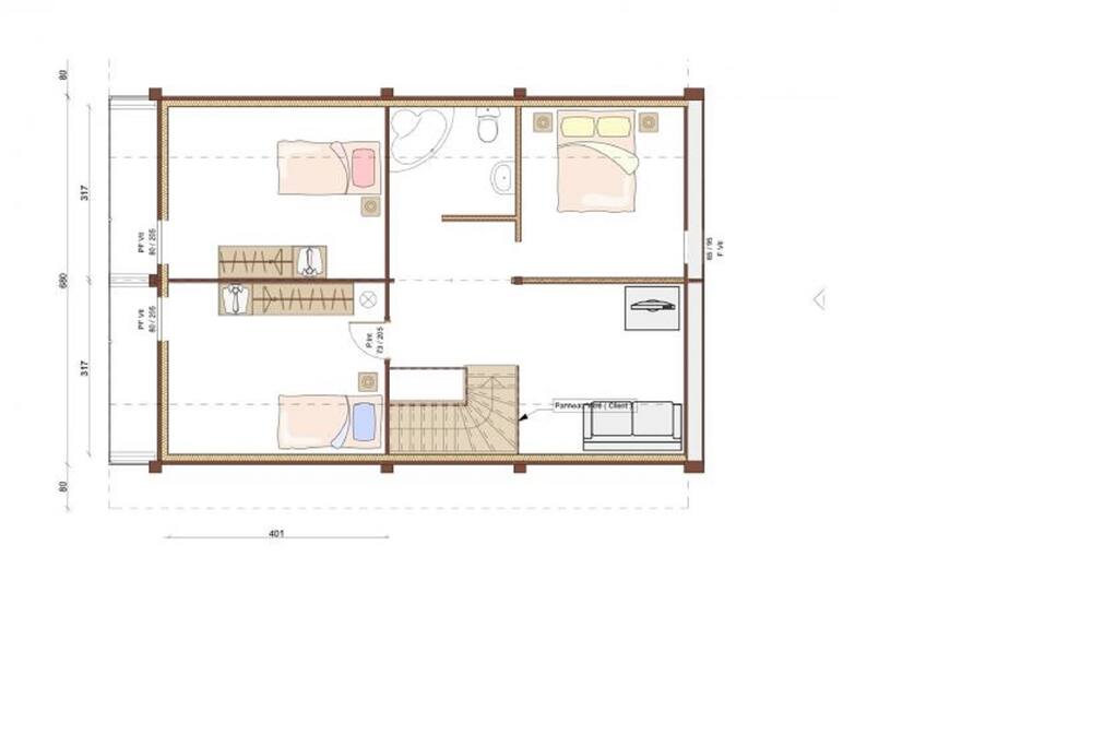 Plan étage
L'aménagement intérieur n'est pas contractuel