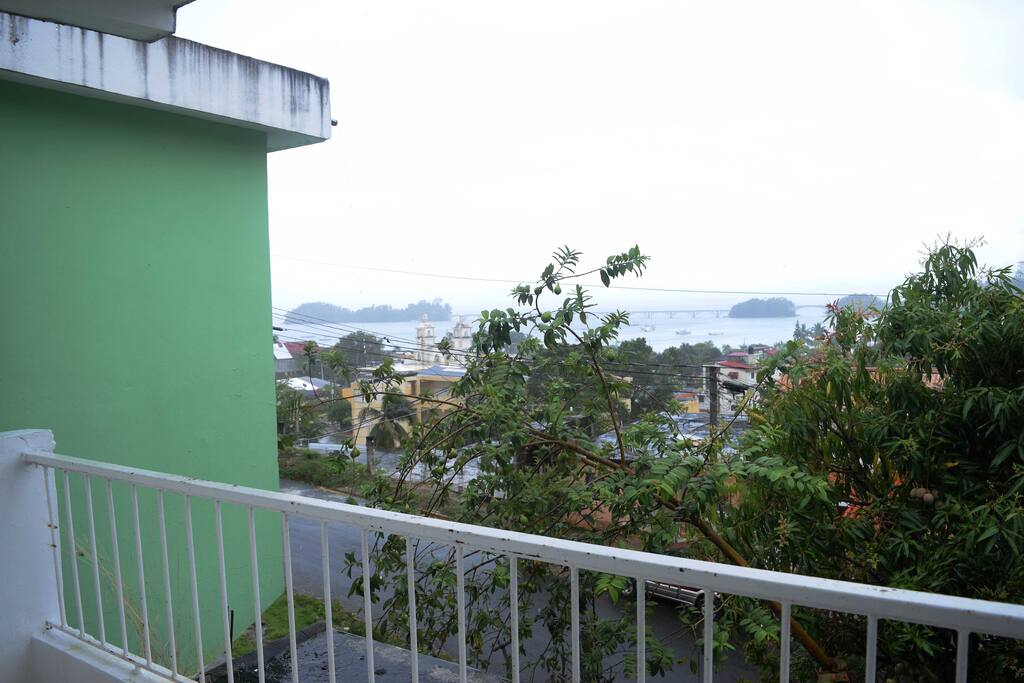 This is the view from the apartment's small balcony.