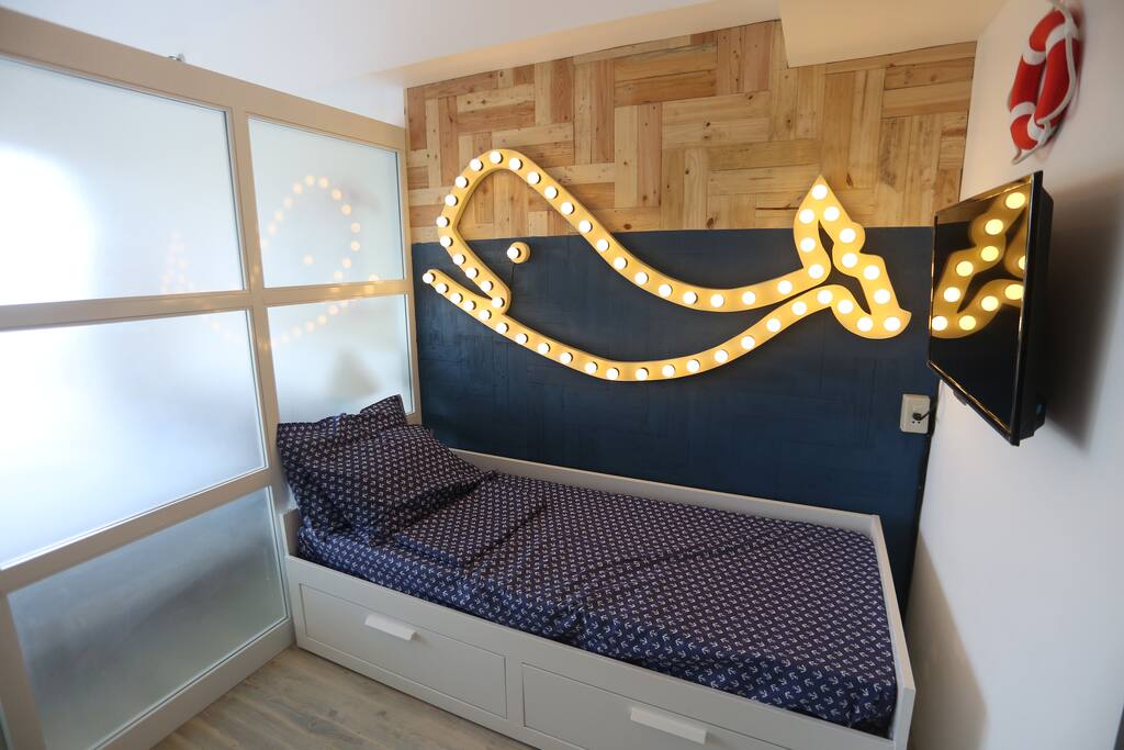 IKEA Day Bed that perfectly turns to a queen sized bed at your convenience. Cable TV is also provided.