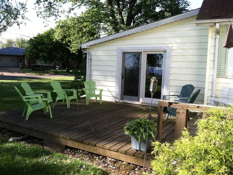 Lakeside deck