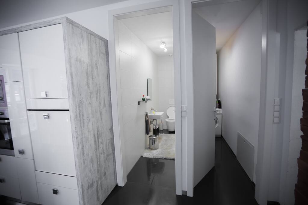 Toilet & Washing machine with dryer
