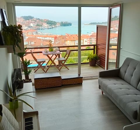 Top Airbnb: Spectacular ocean views, pool and parking en San Vicente De La Barquera