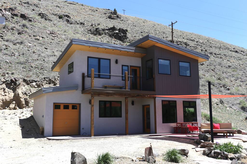 Front of house with Salida Mountain Trails behind