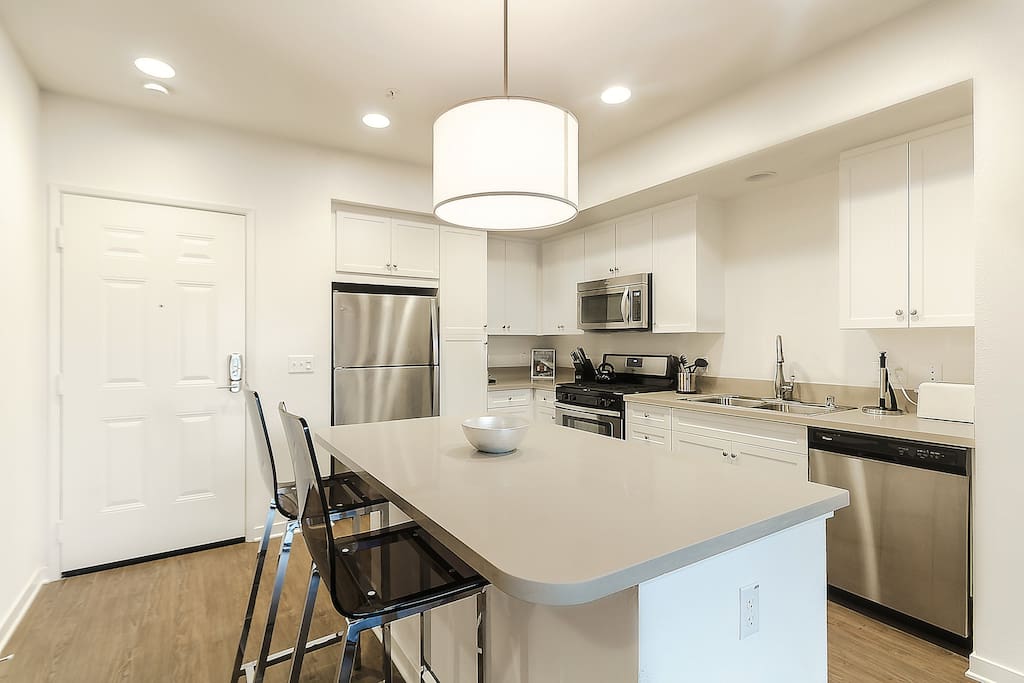 Fully Equipped Kitchen with all you need to enjoy a home-cooked meal