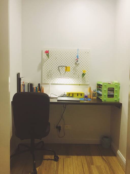 A lovely study room, cozy for working or playing computer ^^