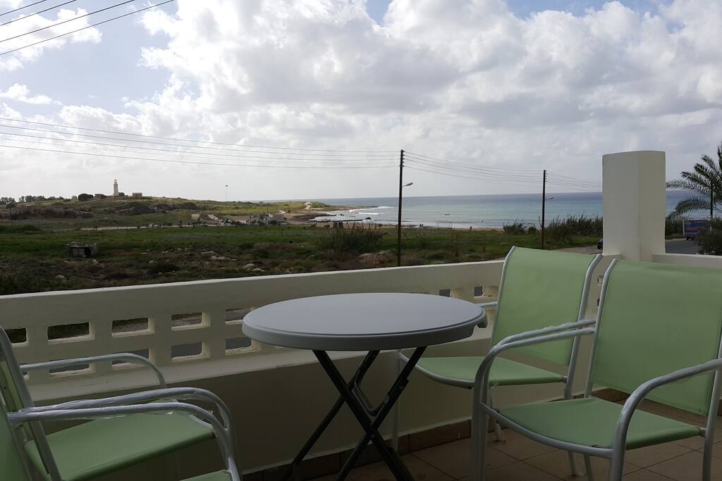 THE BALCONY AND SEAVIEW.