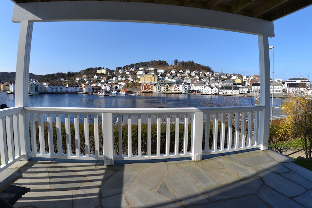 Great view over Farsund town center.