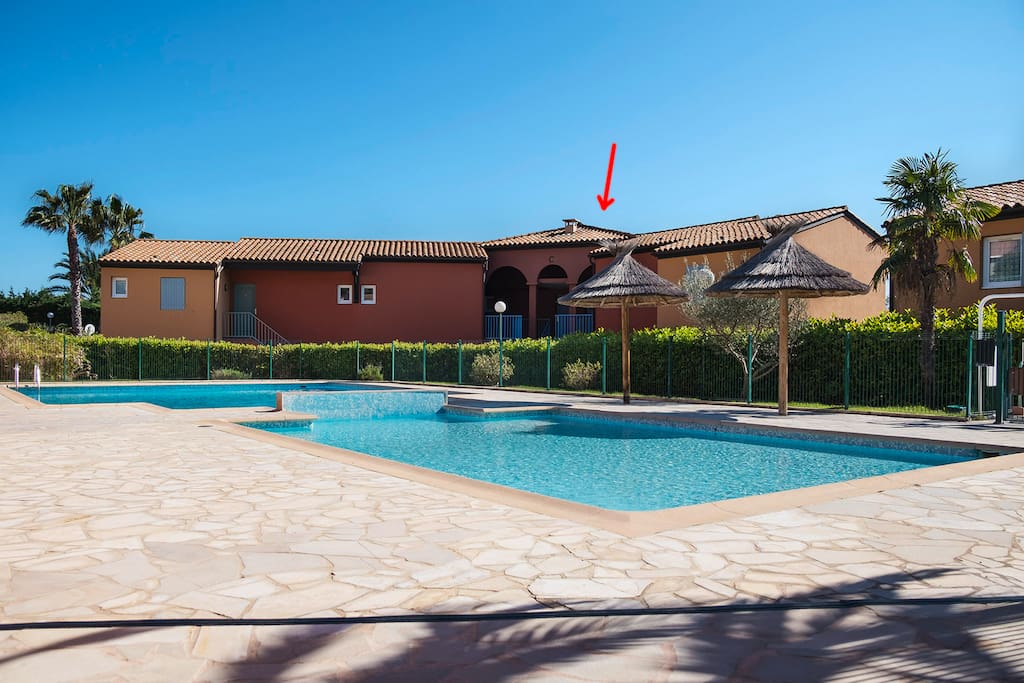 the appartment is very colse to the pool