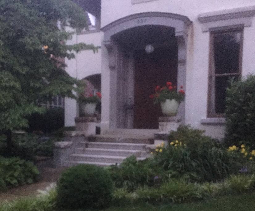 Front entrance in mid-summer