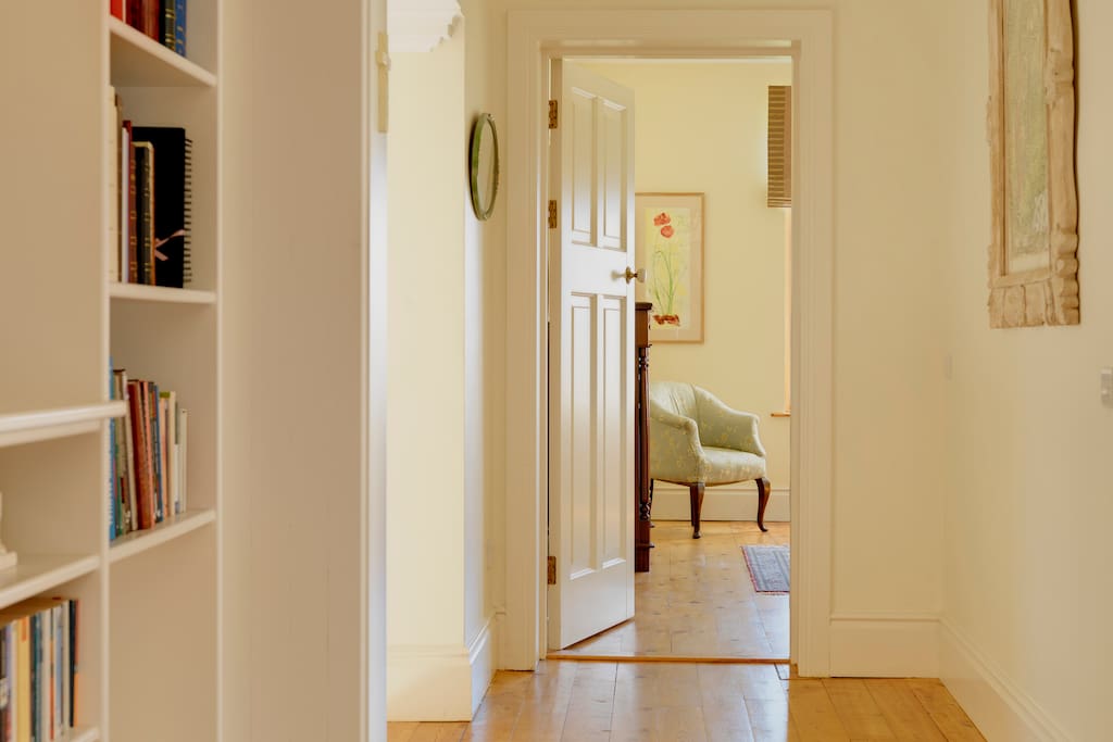 The hallway leading to the double room