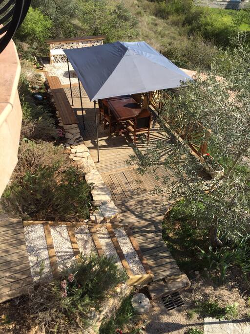 Outside area
on lower level to the main house