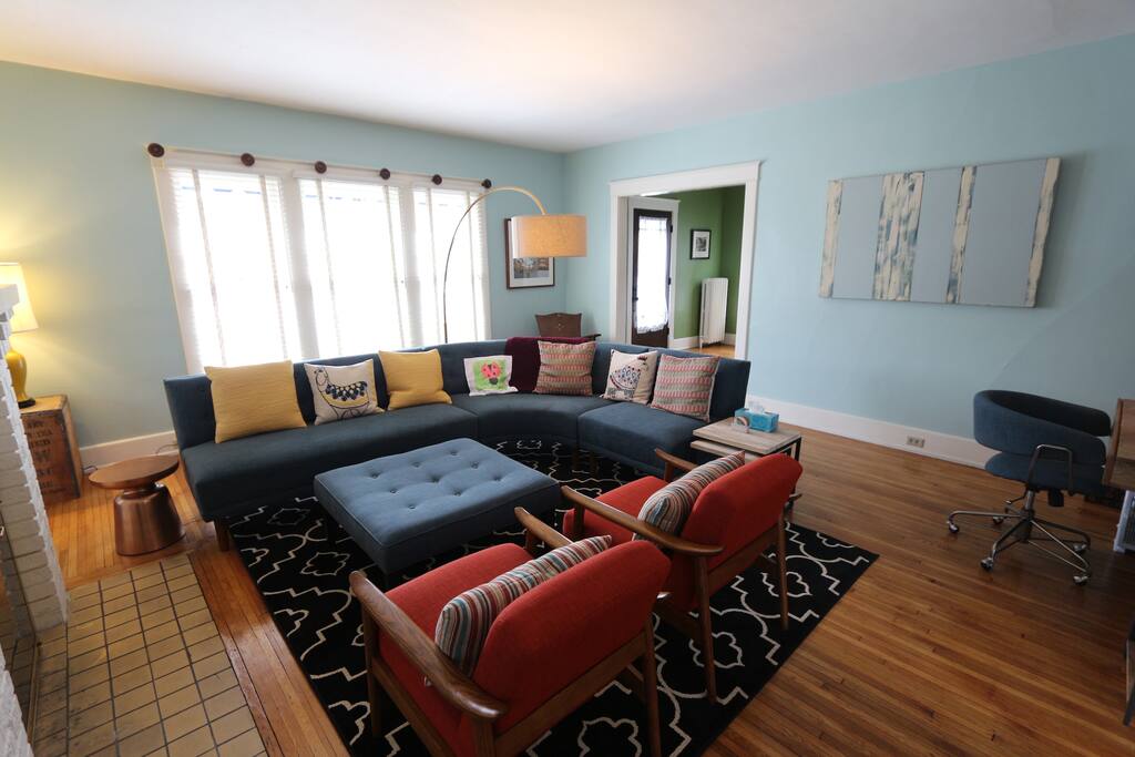 living room from the dining room