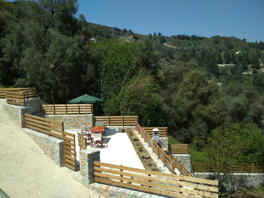 Newly built yard right next to the house