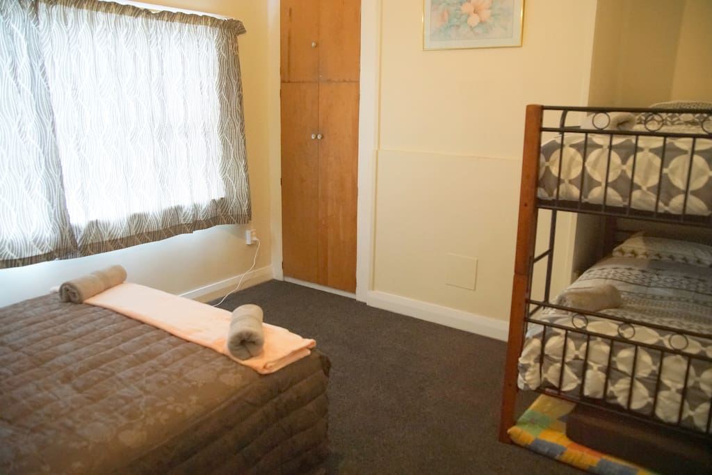 Main bedroom showing bunks