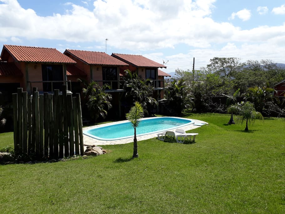 Uma ampla área de lazer