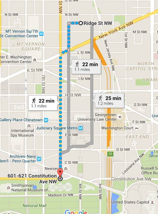 Walk to the National Mall, Smithsonian Museums and Capitol!