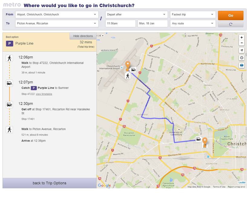 Bus directions from the airport