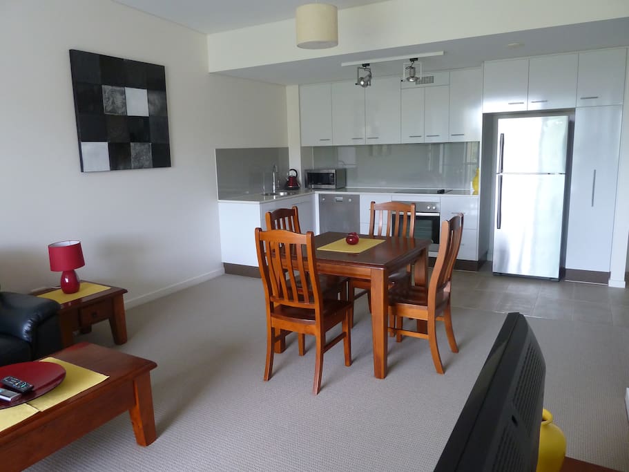 Dining area and kitchen