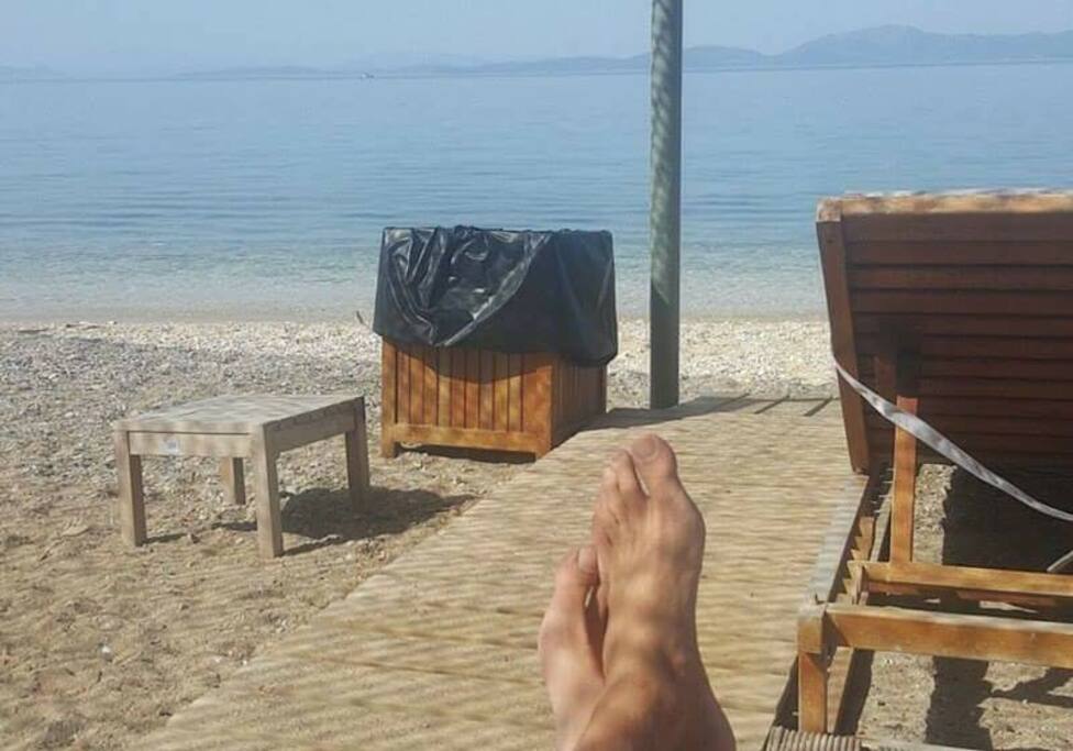 waking up Greek style, coffee, omelette and a gaze