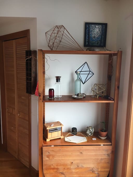 Shelf with essentials